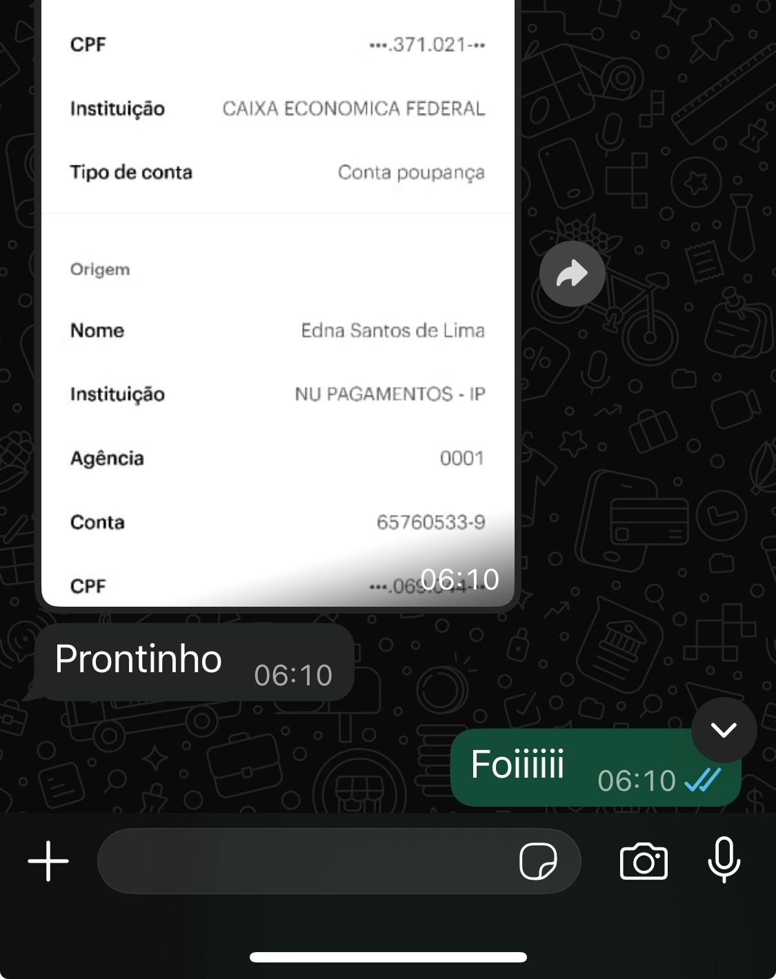 Comprovante Pix - Edna Santos